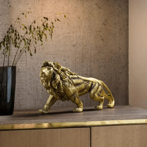 Escultura Lion Dourado - Yarze