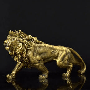 Escultura Lion Dourado - Yarze